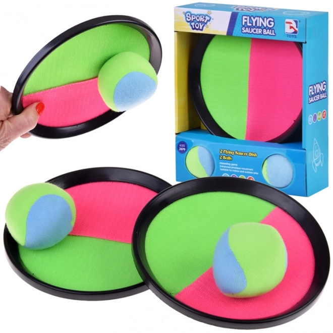 Száraz cipzáras CatchBall játék 2 x labda SP0747