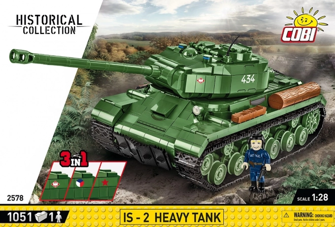 második világháborús IS-2 tank modell 1:28-ban