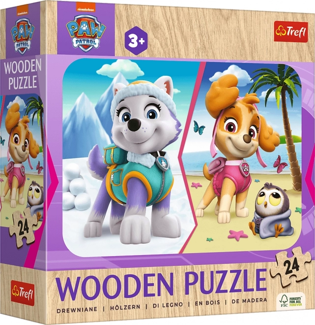 Fa puzzle 24 darab PAW Patrol lányoknak