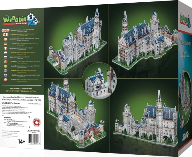 Neuschwanstein kastély 3D puzzle