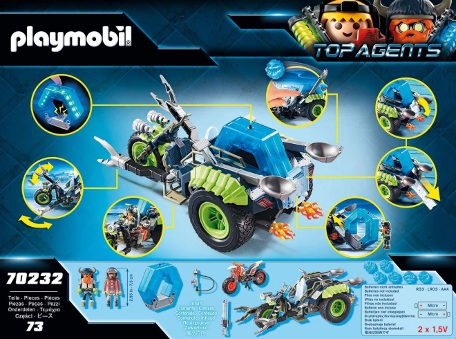 Playmobil Top Agents sarkvidéki lázadók háromkerekűje