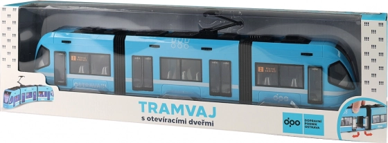 Modern villamos Ostrava kék 47 cm