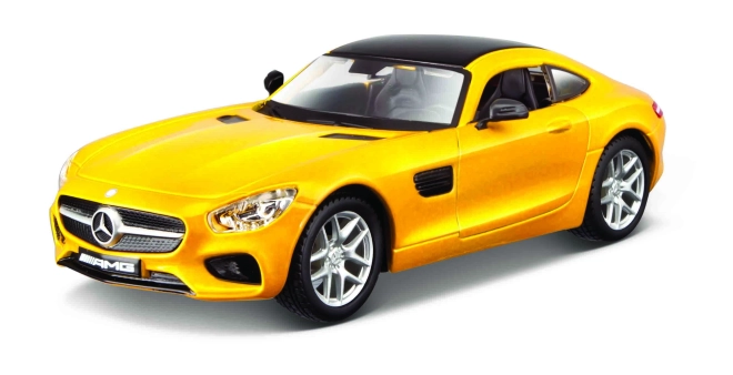 Mercedes AMG GT modellautó sárga