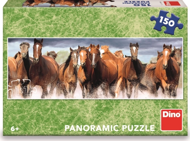 Dino panoráma puzzle Ló a vízben 150 darabos