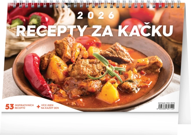 Asztali naptár Receptek egy kacsáért 2026