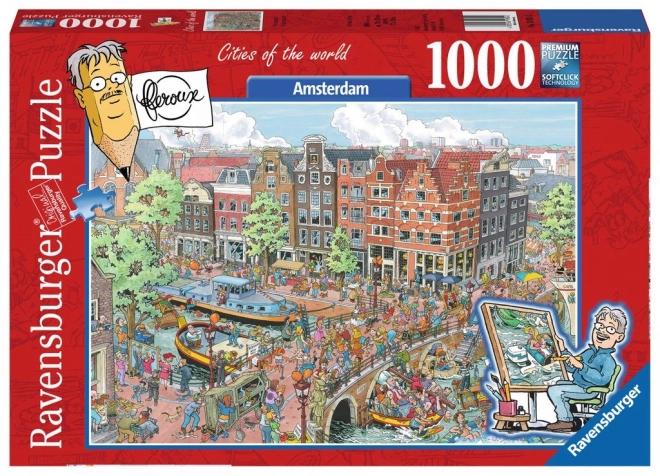 Amsterdam 1000 darabos puzzle - Ravensburger világvárosok