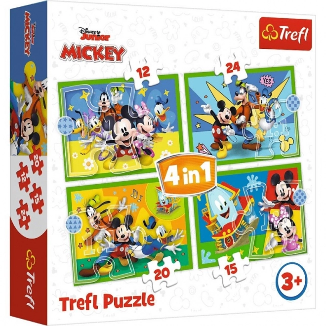 Trefl mickey egér klubja puzzle barátokkal 4 az 1-ben