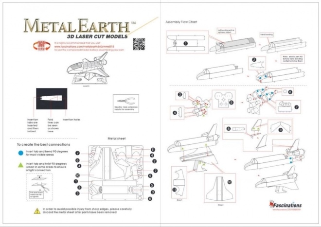 Metal Earth 3D puzzle Atlantis űrsikló