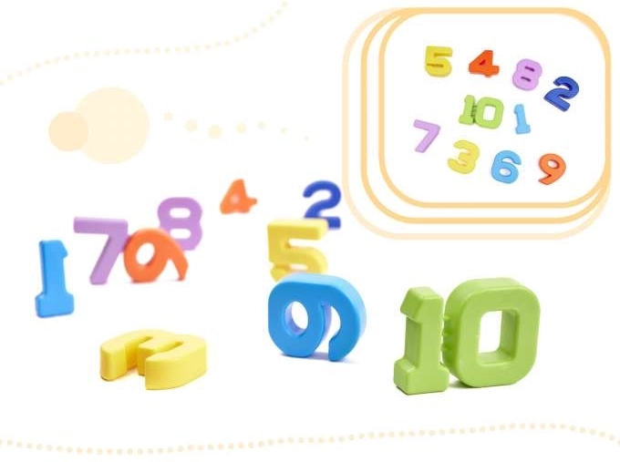 Színes számjegyek 1–10