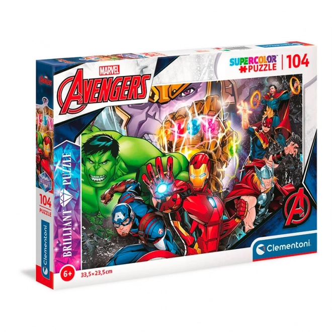 Marvel 104 darabos puzzle csillogó kivitelben