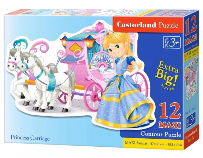 Maxi 12 darabos Puzzle Princess Carriage