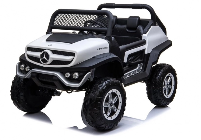 Mercedes Unimog fekete akkumulátoros autó – Fehér