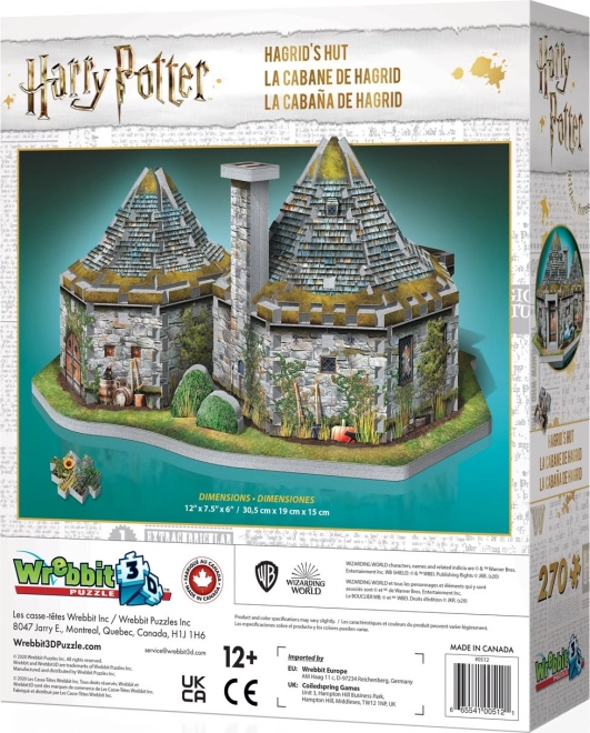 Harry Potter hagrid háza 3D puzzle - 270 darab