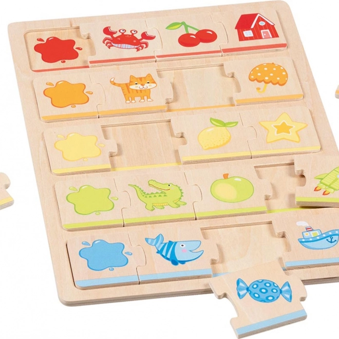 Goki fa puzzle színek