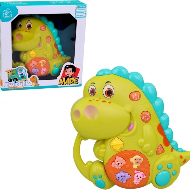 Dinoszaurusz zongora fénnyel és hangokkal