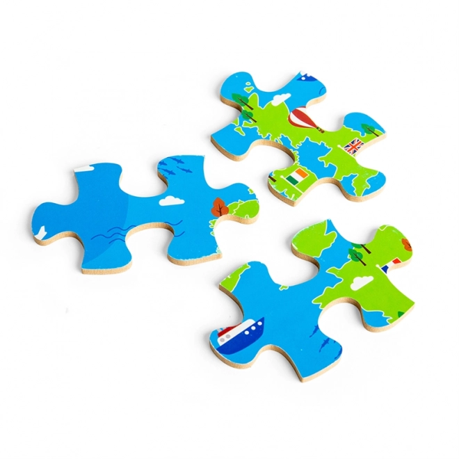 Bigjigs Toys európai nevezetességek puzzle