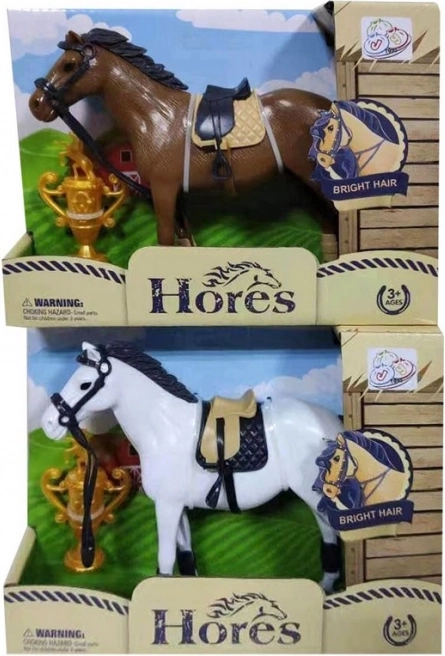 Ló kiegészítőkkel 12 cm
