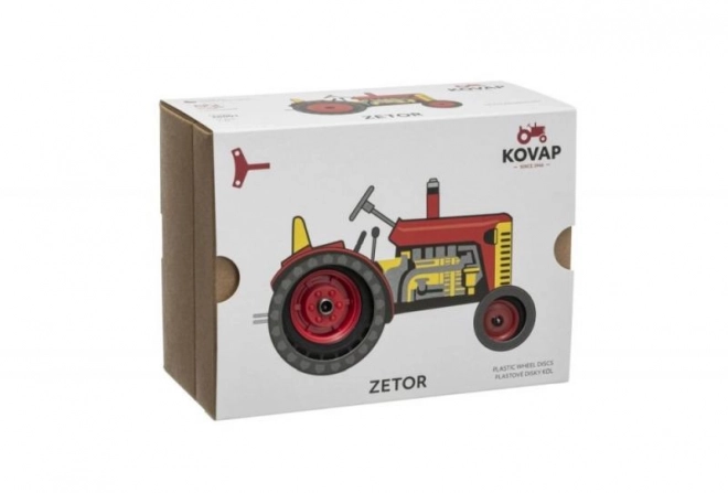 Zetor traktor piros kulccsal 1:25 méretarányban Kovap