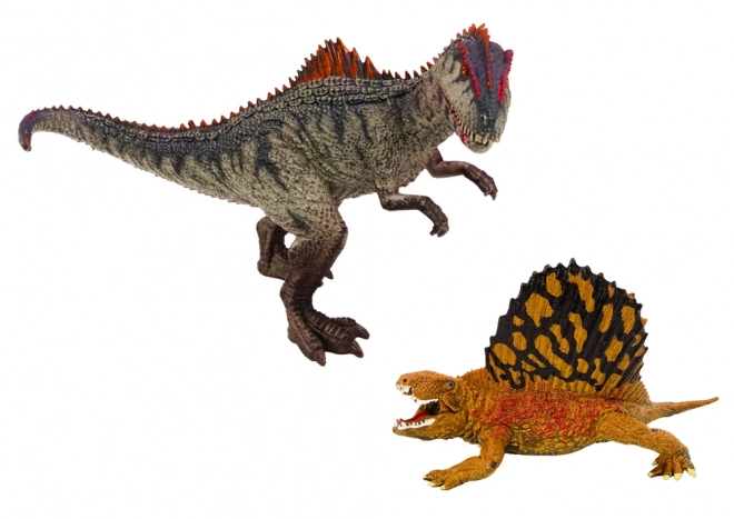 Realista dinoszaurusz figurák dimetrodon és Allosaurus készlet