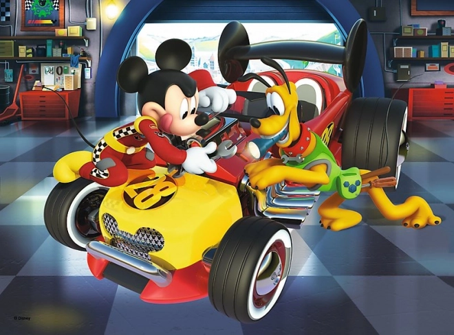 Mickey Mouse puzzle - Út a versenyhez (20 db)