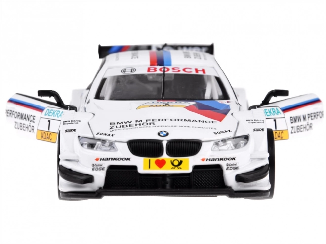 Fém BMW M3 DTM sportmodell 1:32 méretarányban hang- és fényhatásokkal