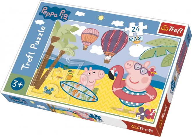 Peppa malac nyaralás MAXI padló puzzle - 24 darab