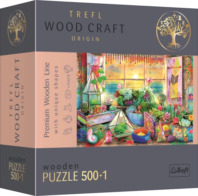 Trefl wood craft origin strandház puzzle 501 darab