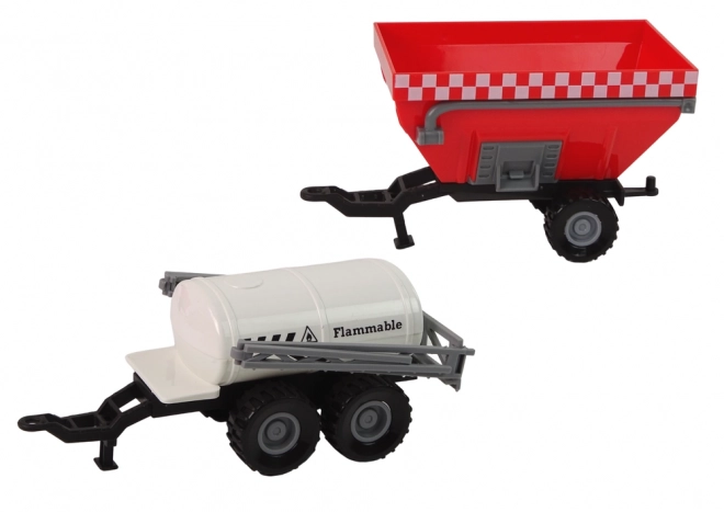 Nagy traktor LED fényekkel és hangokkal - 2 mezőgazdasági gépből álló készlet