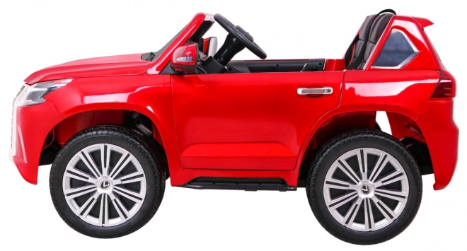 Lexus LX570 lakkozott autó 2 gyermek részére Piros + távirányító + EVA kerekek + MP3 LED rádió