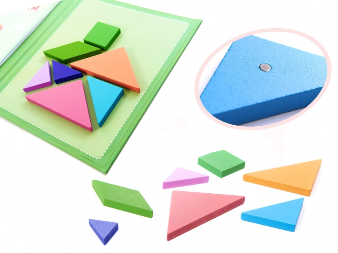 Tangram mágneses könyv 3D kirakó