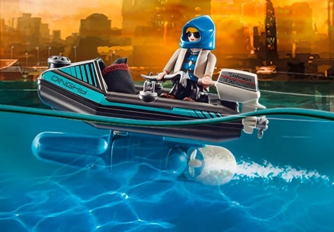 Playmobil City Action: műkincstolvaj elfogás repülő hátizsákkal