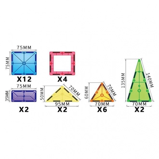 Woopie mágneses Montessori építő kockák 3D