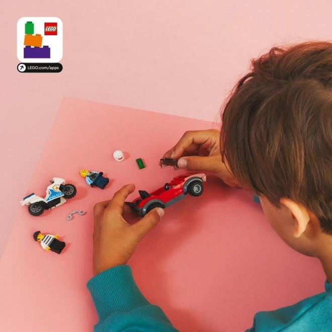 Lego city rendőrmotoros autós üldözés játékkészlet