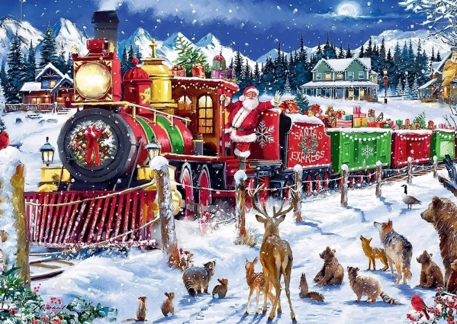 Karácsonyi idő: Mikulás expressz puzzle 1000 darabos - TREFL