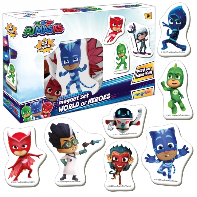 színes mágneskészlet pjmasks figurákkal