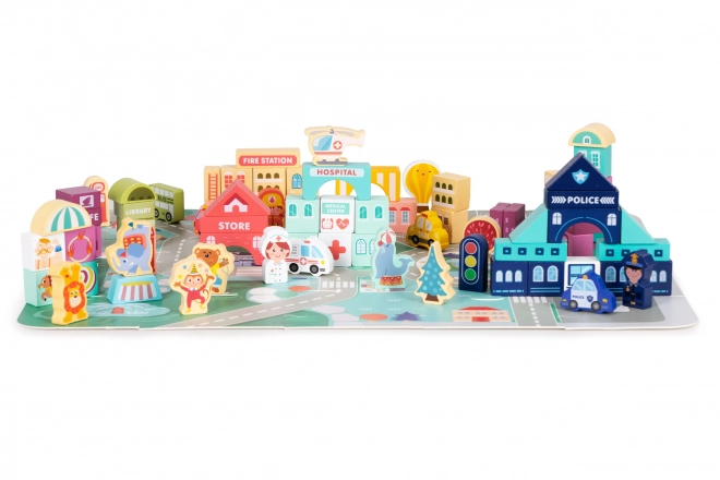 Educational Wooden Blocks City Set