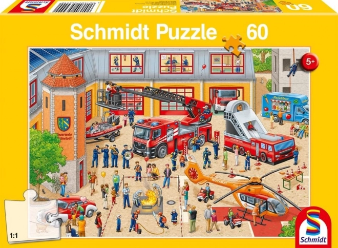 Gyermeknap a Tűzoltóállomáson - Schmidt puzzle 60 darabos