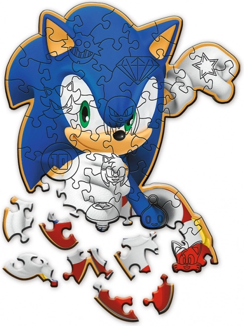 Vidám Sonic fa puzzle 50 darabos készlet