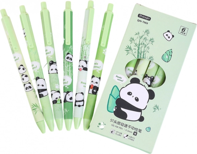 Panda Bambusz Gél tollkészlet 6db