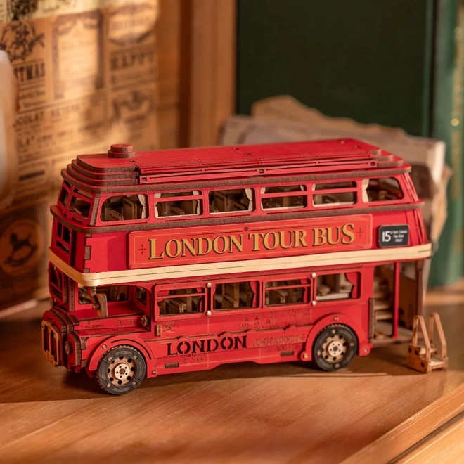 3D fa puzzle londoni emeletes busz