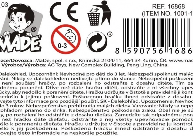 Gyerek távcső 20x/30x/40x nagyítással