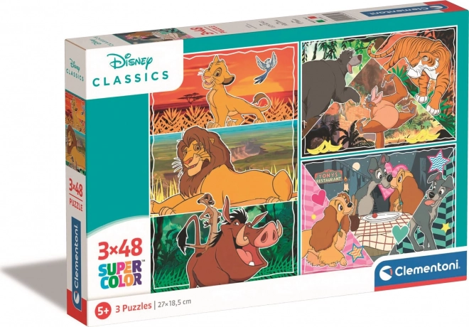 Disney állatok puzzle 3x48 részes