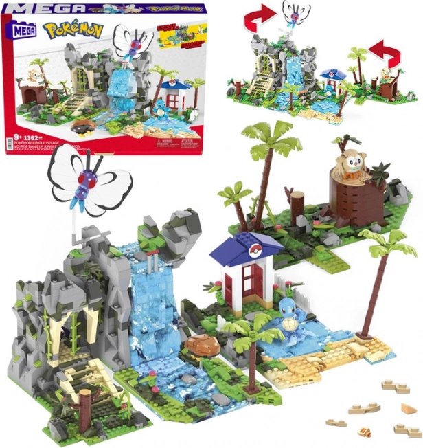 Mega Pokémon dzsungelkaland – építőkészlet 1362 elemmel és 4 figurával