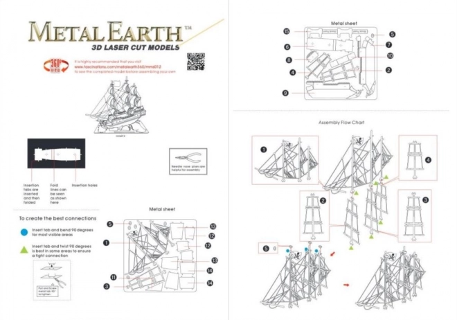 3D puzzle Black Pearl - Piráthajó Modell