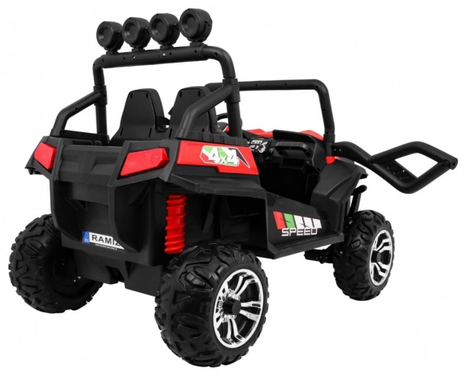 Gyerek elektromos autó 4x4 kárpitozással, MP3 és fényhatásokkal