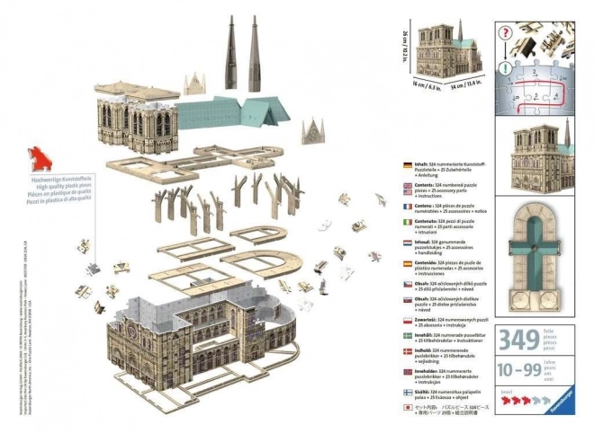 Notre-Dame székesegyház 3D puzzle - Ravensburger