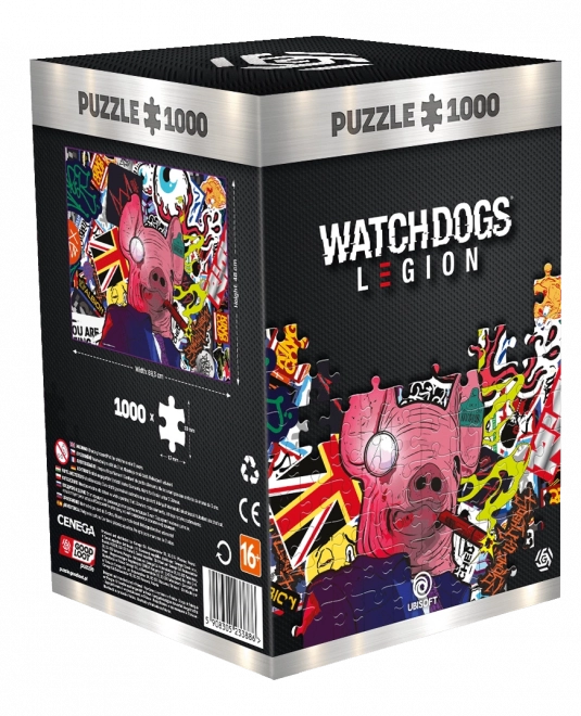 Good Loot puzzle játék Watch Dogs: Legion - Disznó maszk 1000 darabos