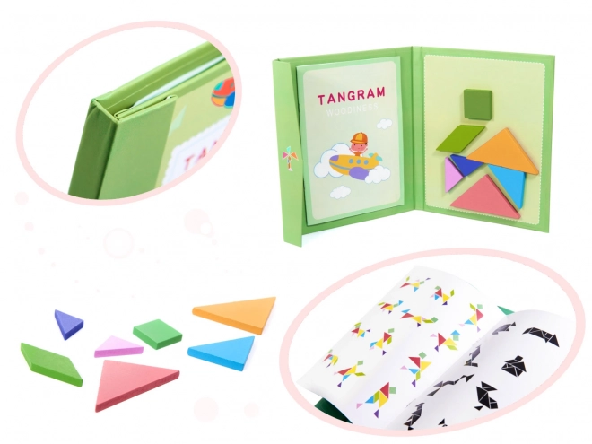 Tangram mágneses könyv 3D kirakó