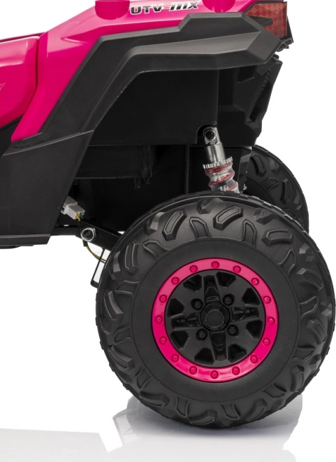 Gyermek elektromos autó Buggy Madman UTV-MX rózsaszín