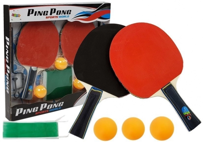 Pingpong készlet ütőkkel és hálóval